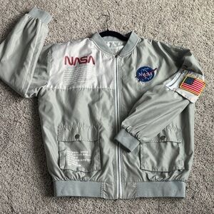 NASA Gray Bomber Jacket size L
